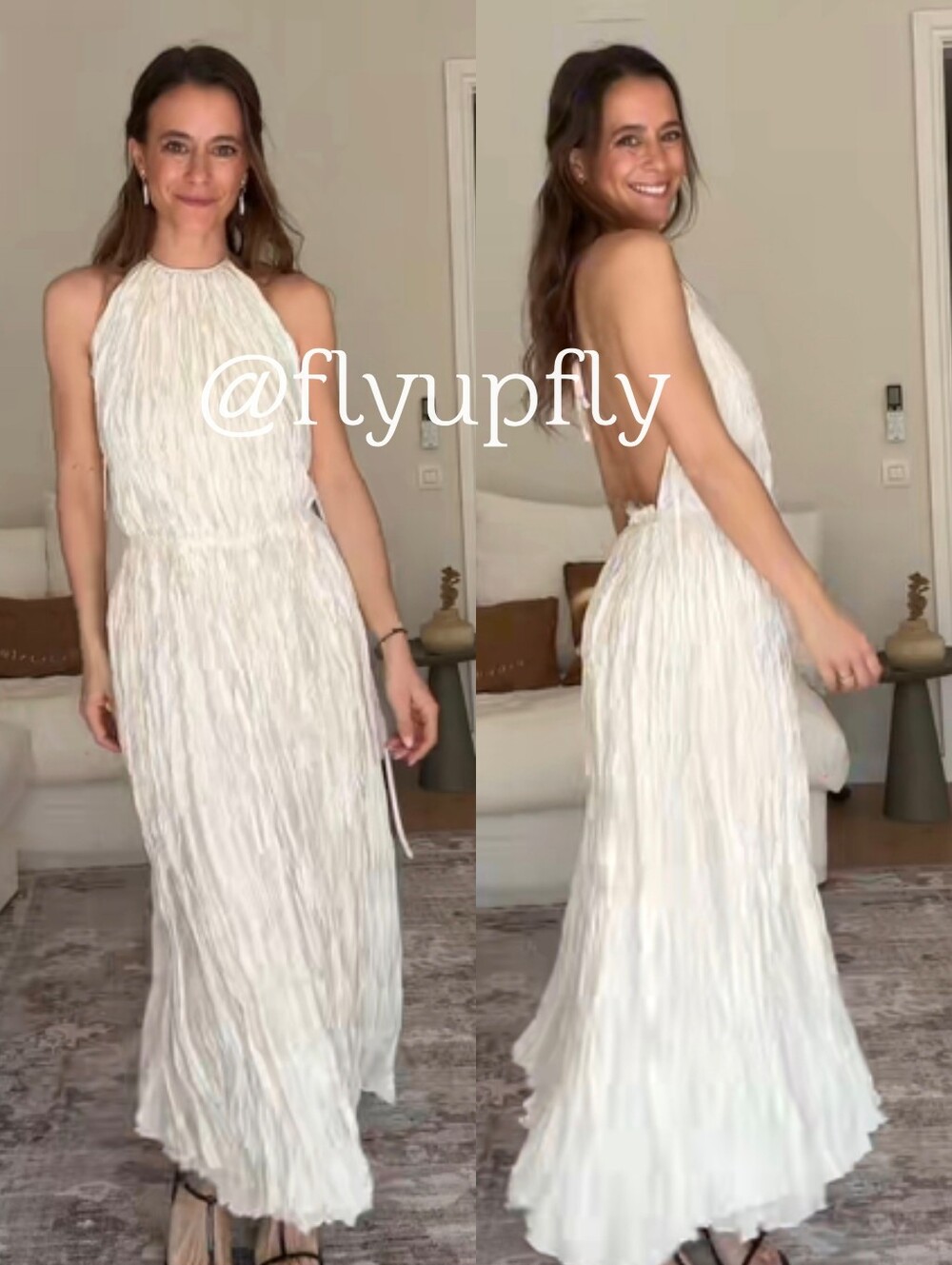 Zara Pleated Halter Dress